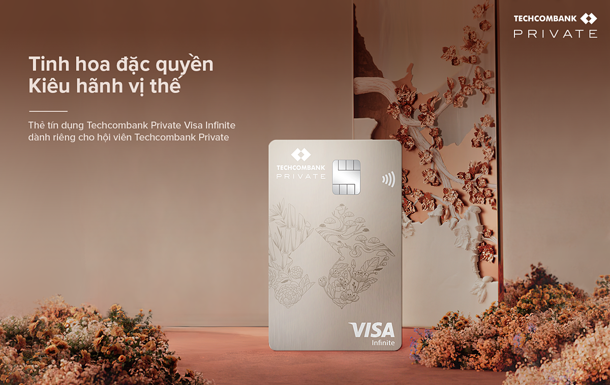 Thẻ tín dụng Techcombank Private Visa Infinite.