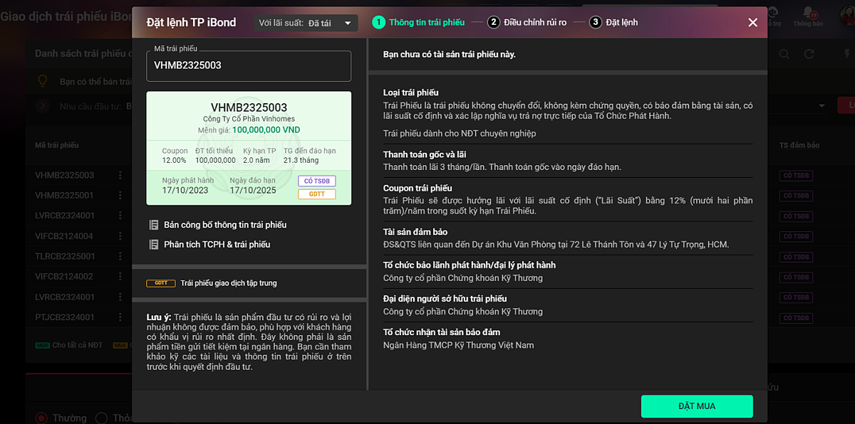 Khách hàng được nhận đầy đủ thông tin minh bạch trong 3 giai đoạn &lpar;trước, trong và sau&rpar; khi mua trái phiếu tại TCBS, trên hệ thống TCInvest.