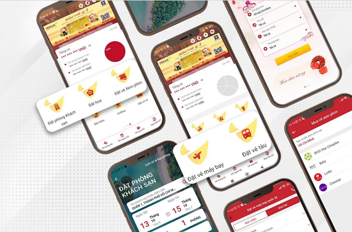 App HDBank cung cấp đa dạng tiện ích đáp ứng mọi nhu cầu khách hàng hiện đại.