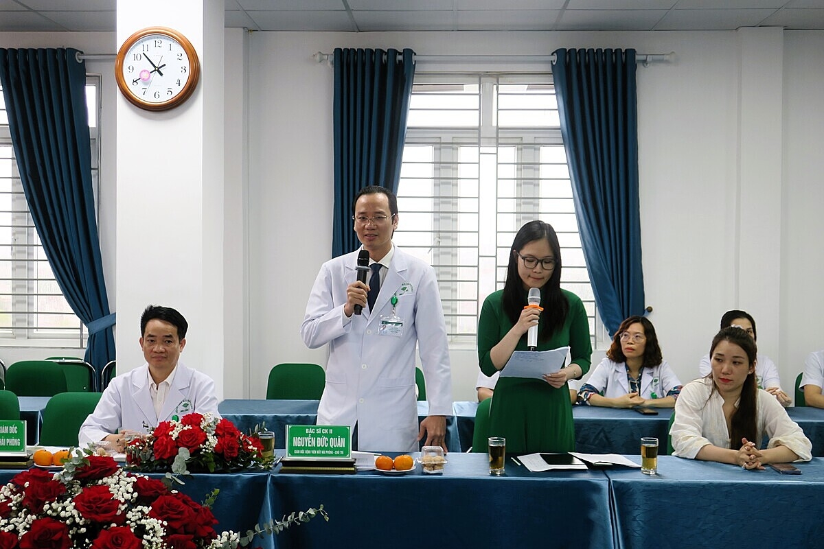 Giám đốc bệnh viện Mắt Hải Phòng – Nguyễn Đức Quân phát biểu.