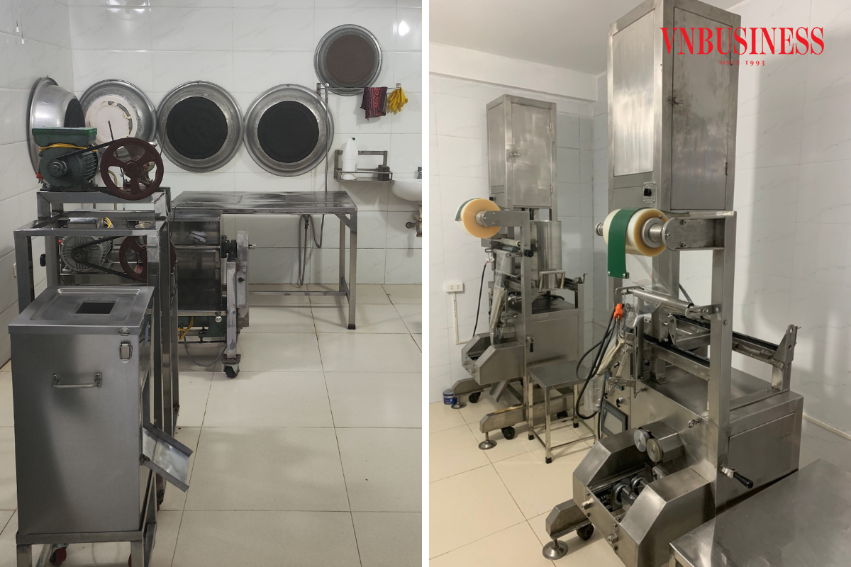 Nhà xưởng của HTX được trang bị đầy đủ hệ thống máy móc tiên tiến nhằm phục vụ sản xuất.