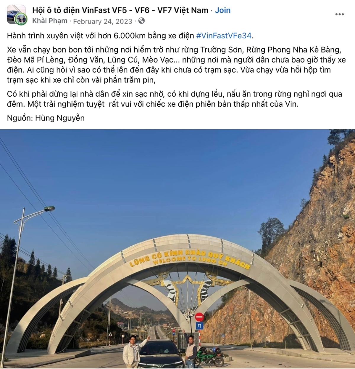 Cộng đồng mạng chia sẻ câu chuyện của chủ xe VF e34 trên chuyến xuyên Việt hơn 6.000 km.