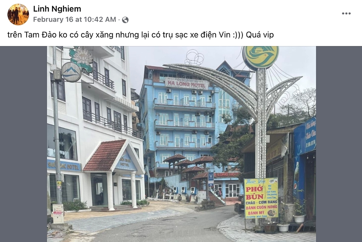 Người dùng đánh giá cao tốc độ tăng trưởng của hệ thống trạm sạc VinFast &lpar;Nguồn: Facebook Linh Nghiem&rpar;.