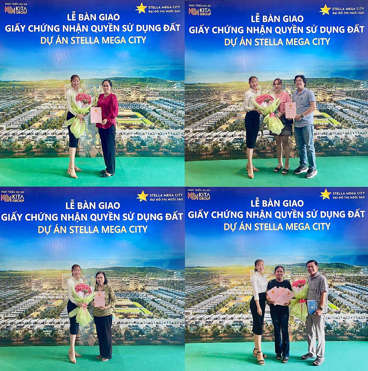 Khách hàng nhận bàn giao sổ hồng tại khu đô thị Stella Mega City.