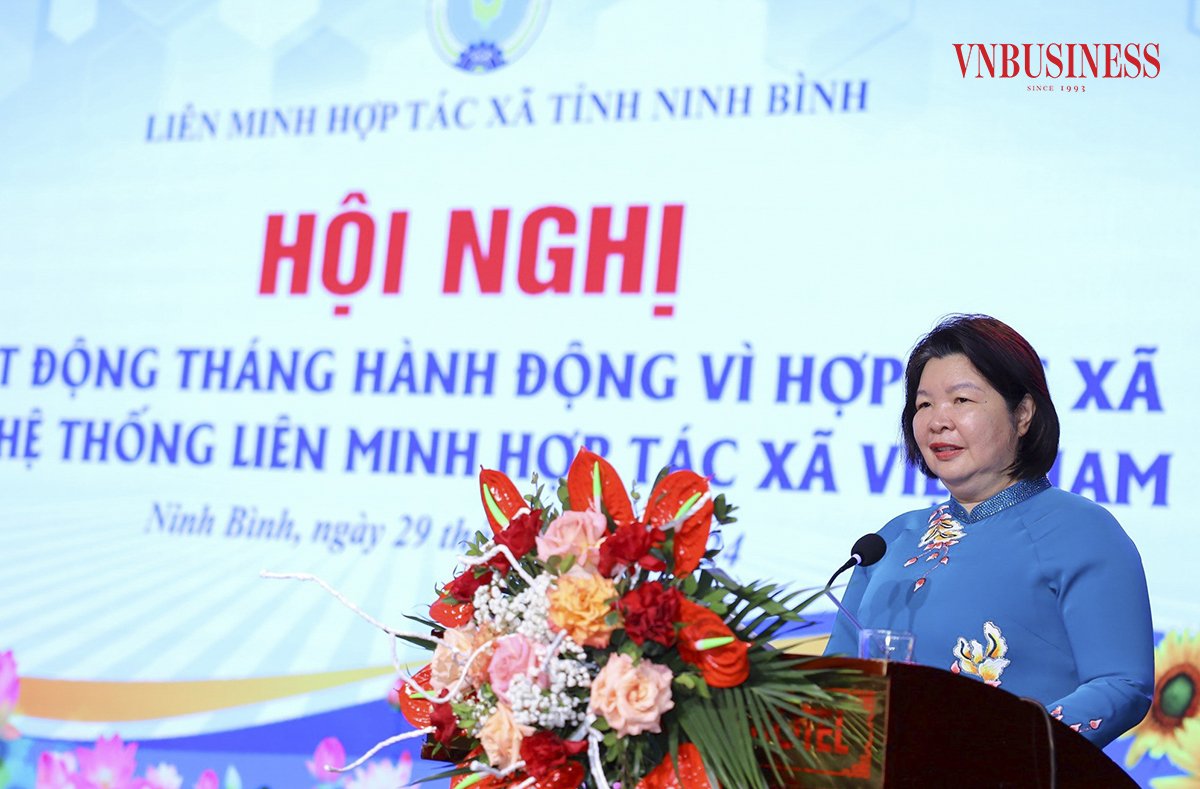 Chủ tịch Liên minh HTX Việt Nam Cao Xuân Thu Vân phát động Tháng hành động vì HTX năm 2024, kêu gọi toàn thể HTX, tổ hợp tác, Liên hiệp HTX, cùng các đơn vị thành viên, liên kết cùng đoàn kết, thi đua yêu nước.