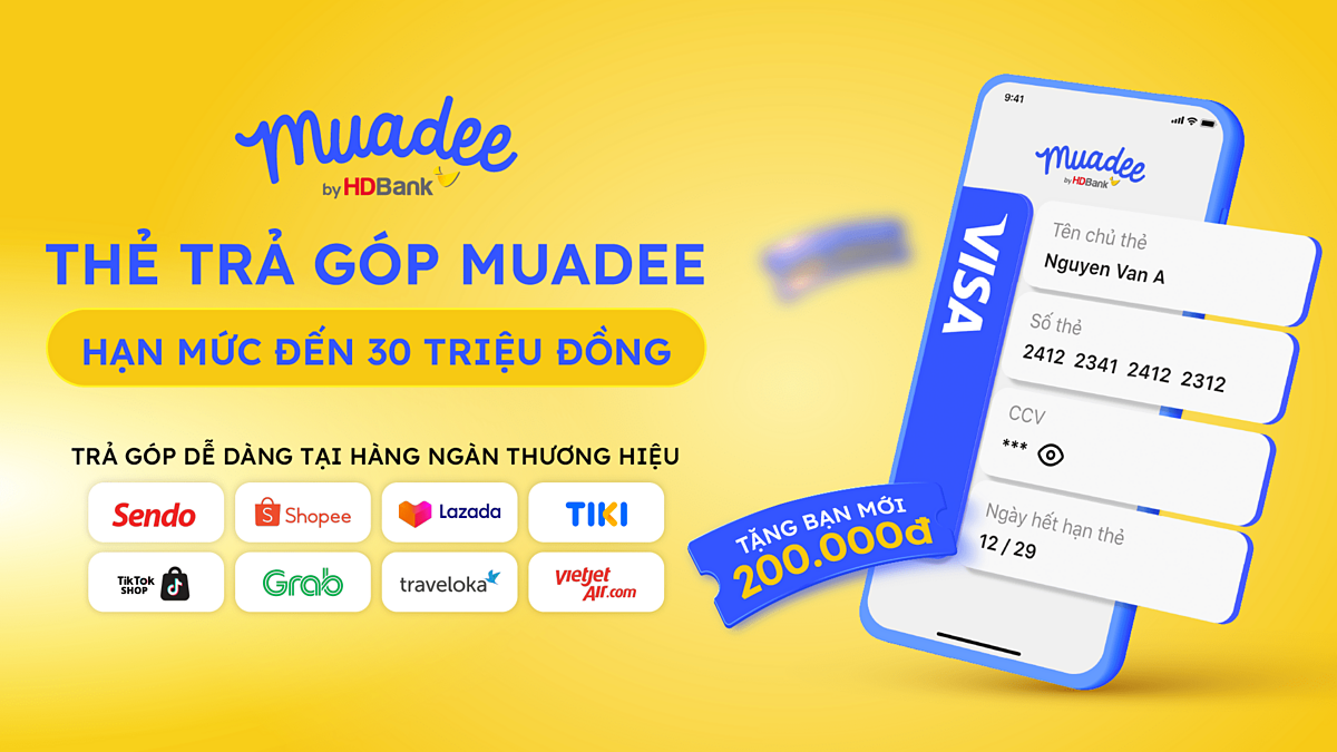 Ra mắt từ đầu năm 2023, Thẻ trả góp Muadee by HDBank giải pháp thanh toán Mua trước trả sau trên ứng dụng Muadee by HDBank do ngân hàng HDBank phát triển.