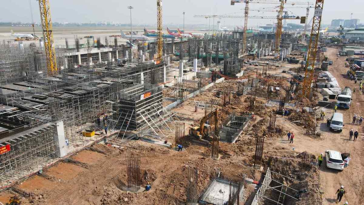 Nhiều hạng mục tại nhà ga T3 sân bay Tân Sơn Nhất đang vượt tiến độ từ 20-25 ngày.