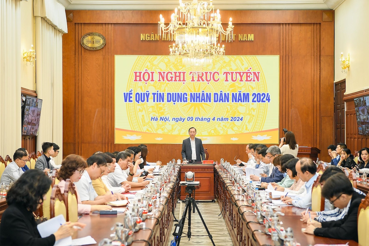 Phó Thống đốc Đào Minh Tú chủ trì Hội nghị.