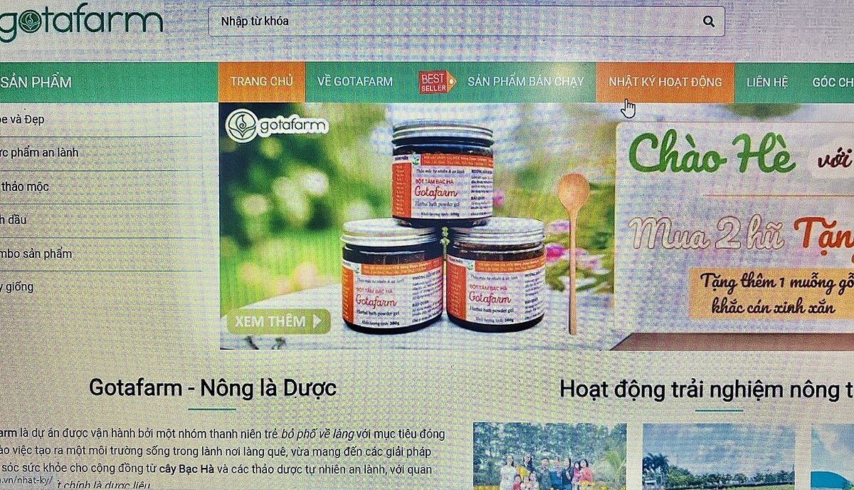 Website của HTX Gotafarm hiện mới có một ngôn ngữ là Tiếng Việt.