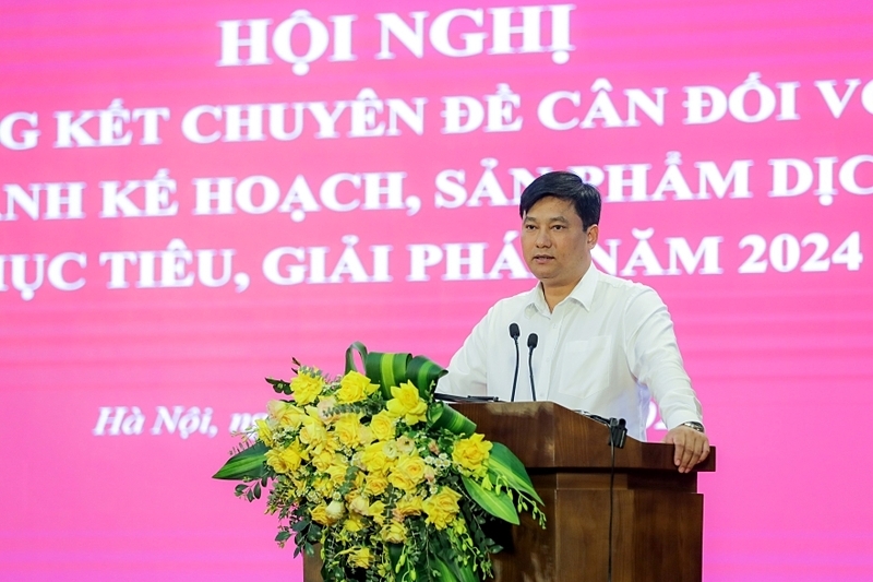 Đồng chí Phạm Toàn Vượng – Phó Bí thư Đảng ủy, Thành viên HĐTV, Tổng giám đốc Agribank phát biểu tại Hội nghị.