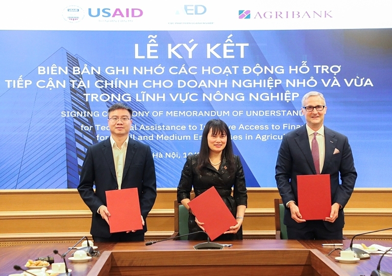 Agribank và Cục phát triển doanh nghiệp cùng Dự án IPSC ký biên bản ghi nhớ hợp tác