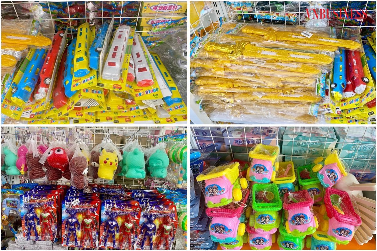 Thị trường đồ chơi trẻ em đa dạng mẫu mã, được trưng bày khoa học, bắt mắt tại các gian hàng, thu hút các khách hàng nhí và các bậc phụ huynh.
