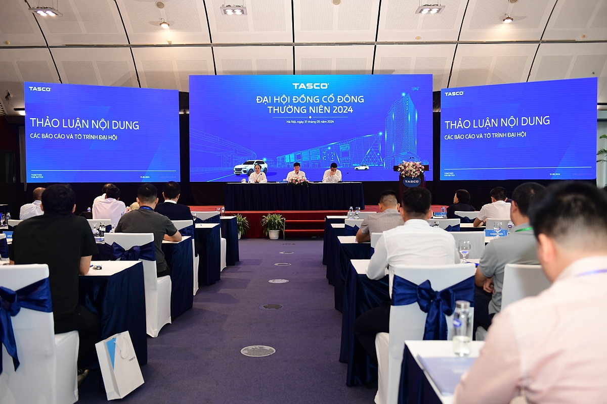 Toàn cảnh phiên họp đại hội đồng cổ đông Tasco năm 2024.