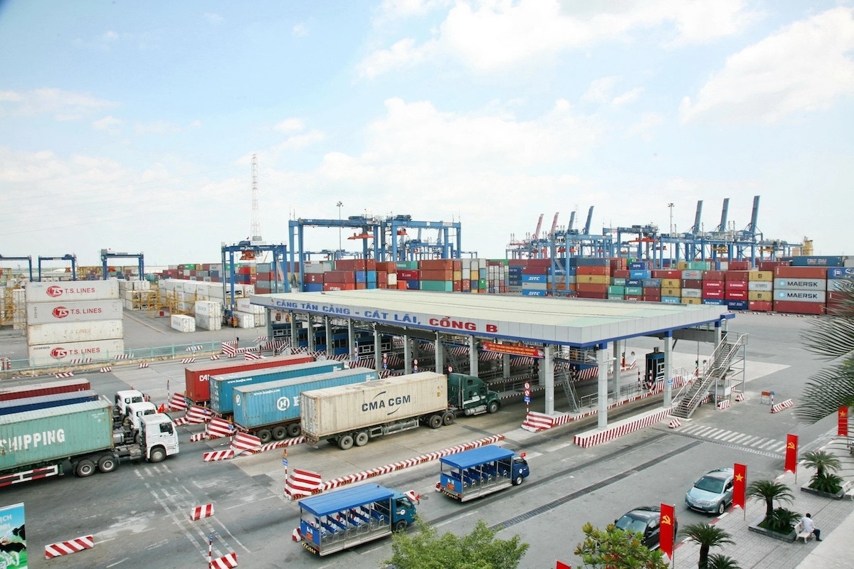 Đường vào cảng Cát Lái, quận 2, TP Thủ Đức. Ảnh: TCT TCSG