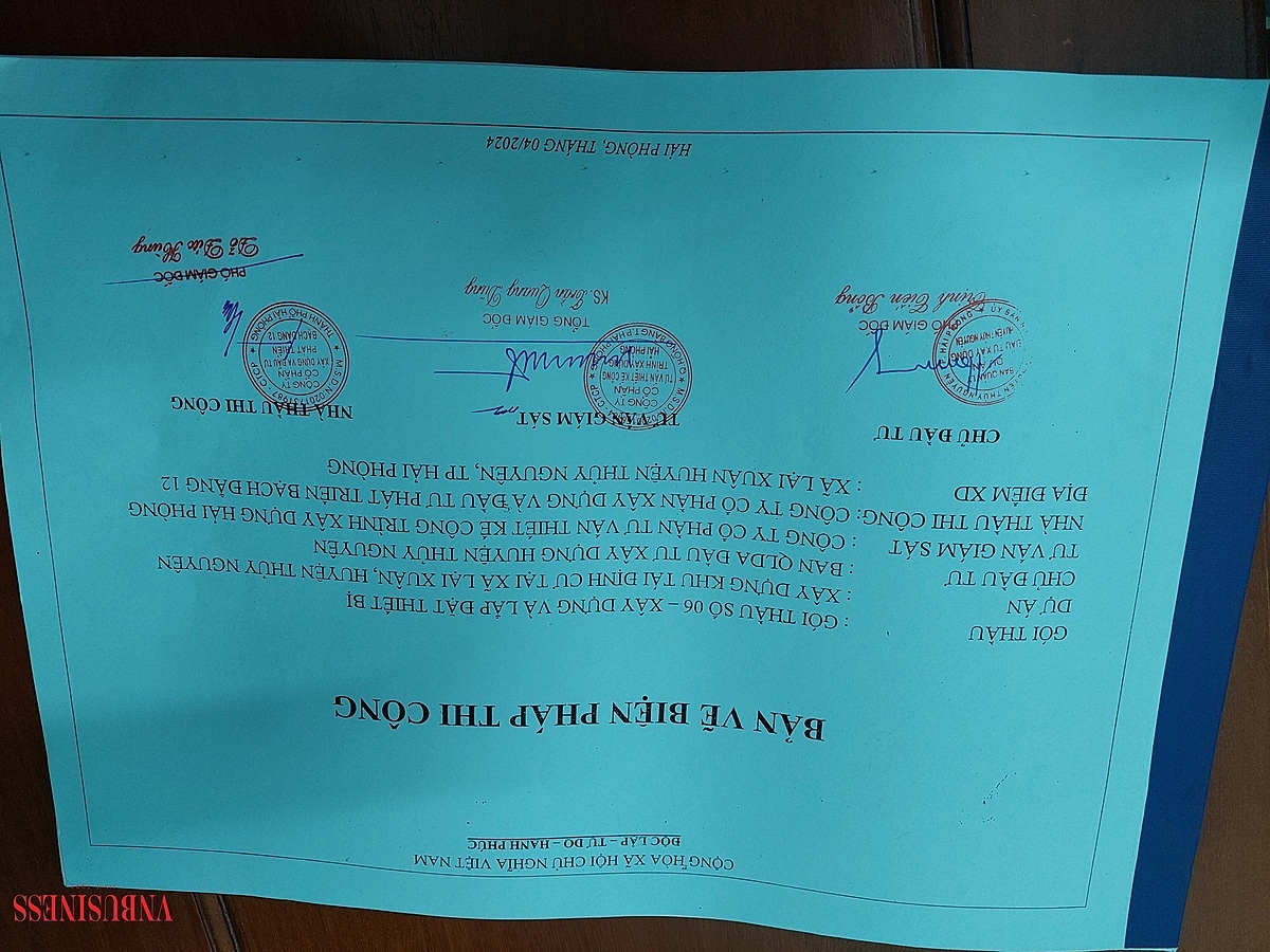 Hiện đơn vị thi công không tuân thủ theo biện pháp thi công được duyệt.