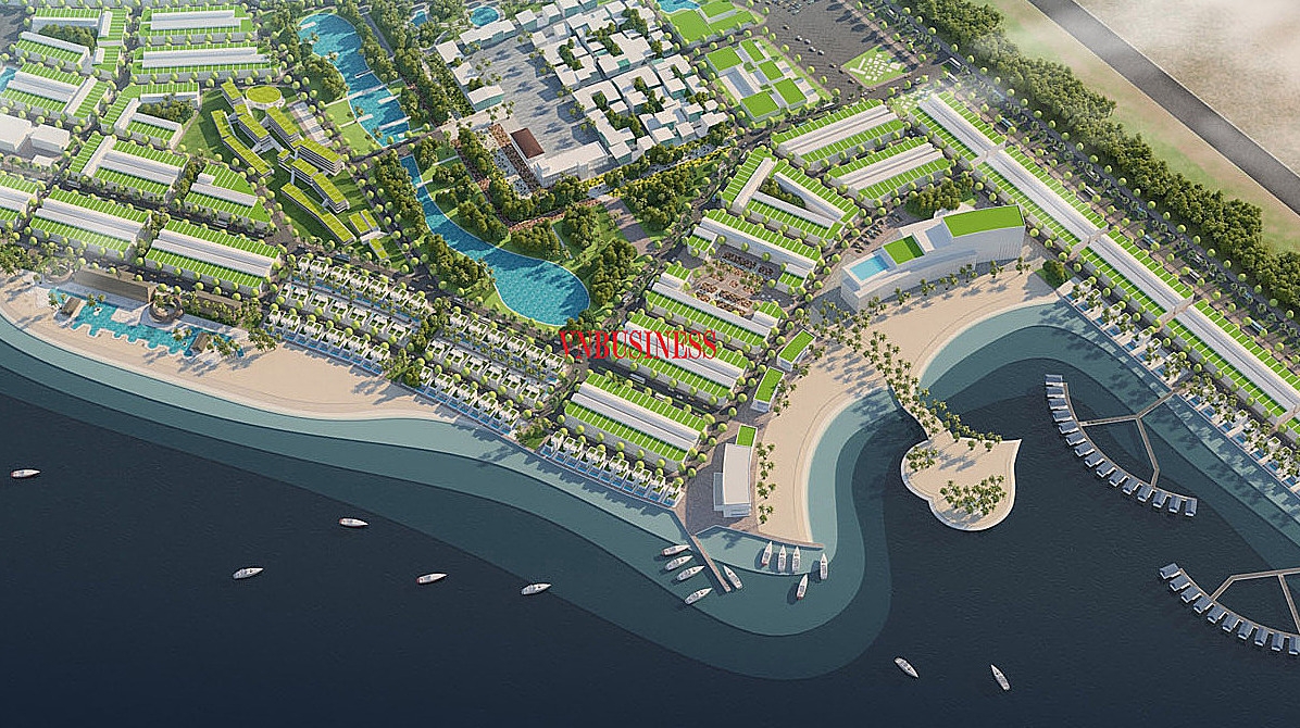 Phối cảnh tổng thể dự án Khu đô thị Cam Ranh City Gate tọa lạc tại đường Nguyễn Tất Thành, phường Cam Nghĩa, TP. Cam Ranh, tỉnh Khánh Hòa do Công ty Du thuyền và Nghỉ dưỡng Cam Ranh làm chủ đầu tư.