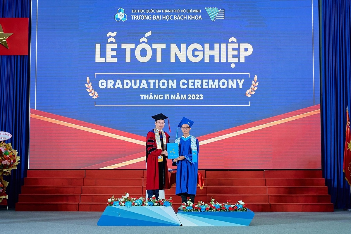 Nguyễn Duy Hải tại Lễ tốt nghiệp trường ĐH Bách Khoa TP. HCM.