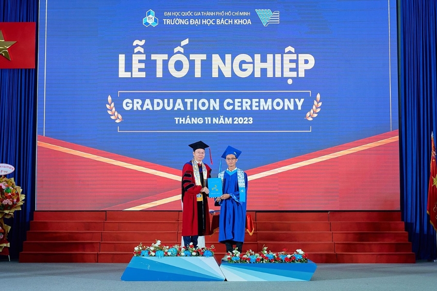 Nguyễn Duy Hải tại Lễ tốt nghiệp trường ĐH Bách Khoa TP. HCM.