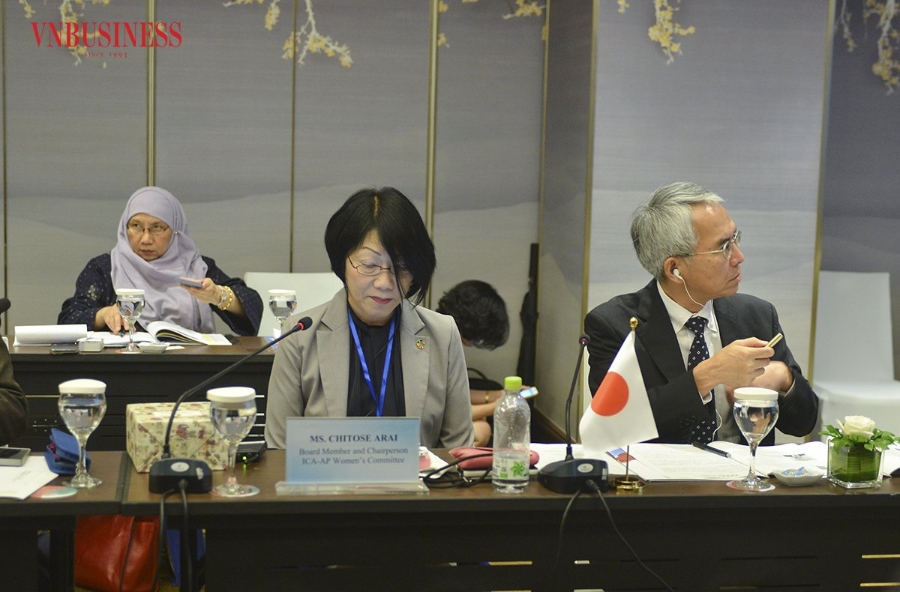 Bà Chitose Arai, Chủ tịch Ủy ban Phụ nữ ICA-AP khẳng định, vai trò của phụ nữ, bình đẳng giới là hết sức quan trọng trong thúc đẩy HTX khu vực phát triển.