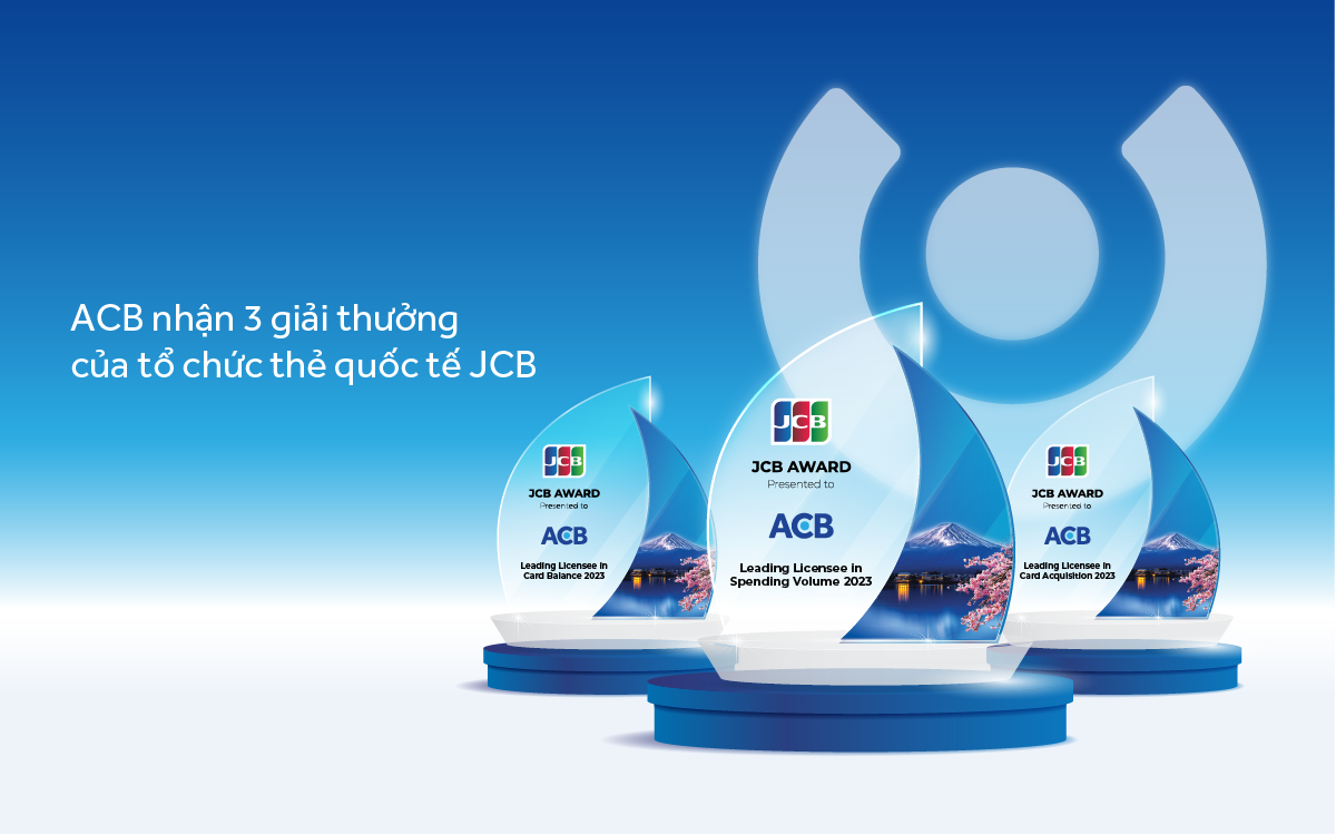 ACB nhận 3 giải thưởng của tổ chức thẻ quốc tế JCB.