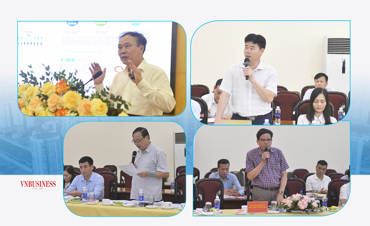 Các đại biểu đoàn công tác Bộ NN&PTNT đóng góp ý kiến tại buổi làm việc.