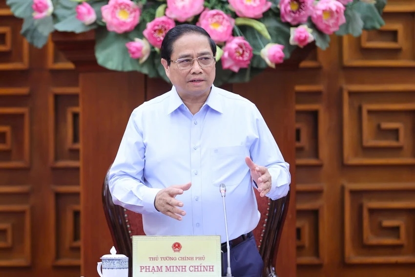 Thủ tướng Phạm Minh Chính tại cuộc họp. Ảnh: chinhphu.vn