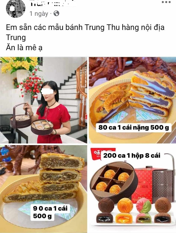 Bánh trung thu nhập khẩu, mẫu mã đa dạng, màu sắc hấp dẫn nhưng giá rẻ chỉ vài chục nghìn đồng/chiếc rao b