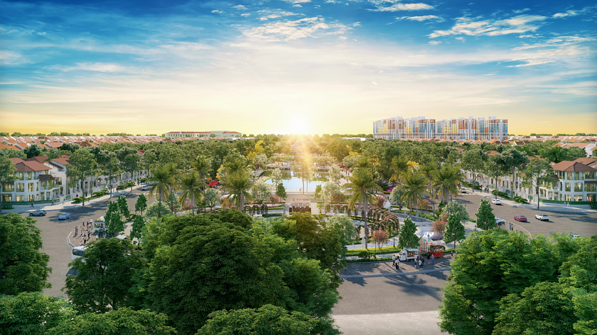 Đô thị thời đại Sun Urban City là khu đô thị đáng sống bậc nhất Hà Nam. Ảnh phối cảnh minh họa.