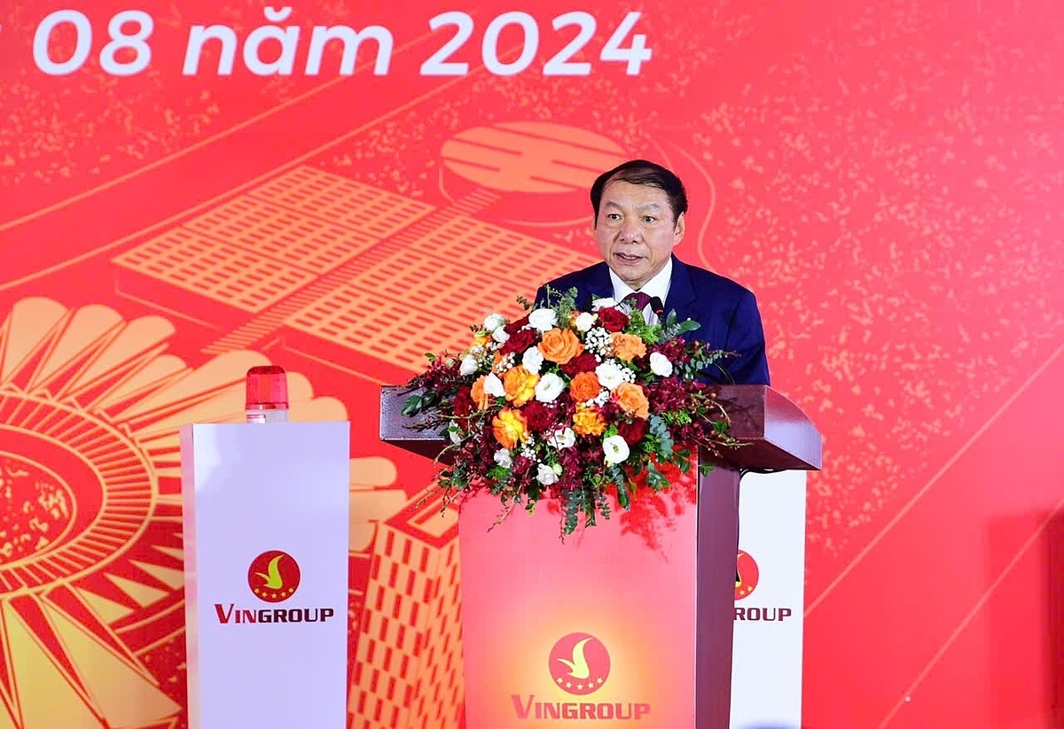 Ông Nguyễn Văn Hùng - Uỷ viên Ban chấp hành Trung ương Đảng, Bộ trưởng Bộ Văn hoá, Thể thao và Du lịch phát biểu tại sự kiện.