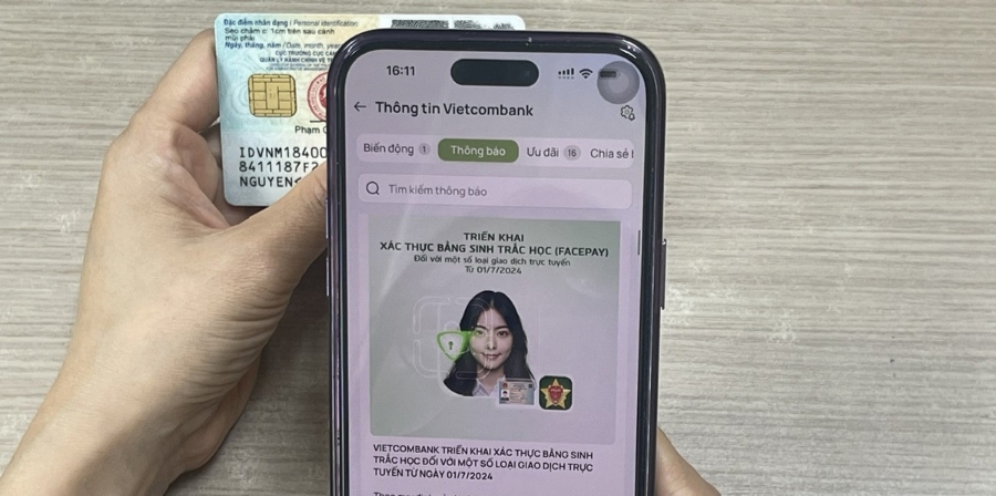 Từ đầu 2025, giao dịch thẻ online chỉ thực hiện được khi chủ thẻ đã xác thực sinh trắc học với ngân hàng, công ty tài chính...