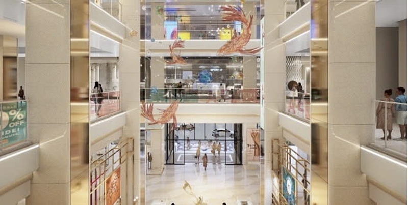 Không gian bên trong của Trung tâm thương mại cao cấp Diamond Plaza