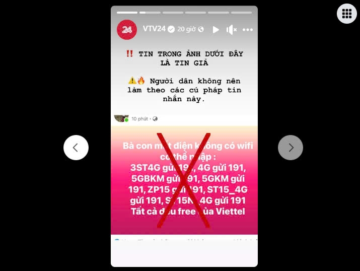 VTV24 đã đưa cảnh báo về những thông tin các gói mạng giả đang được lan truyền trong những ngày mưa lũ vừa qua.