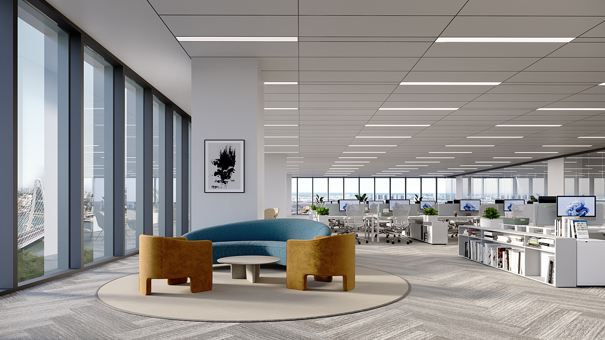 Không gian văn phòng hạng A cao cấp.