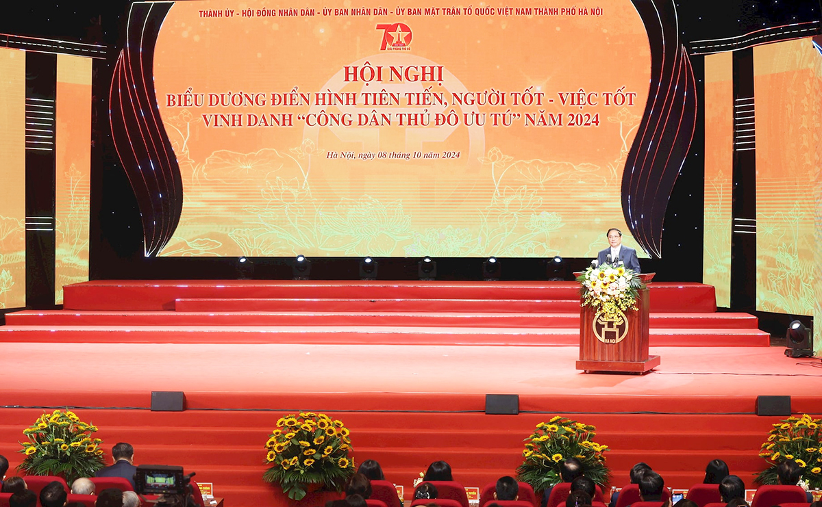 Hội nghị biểu dương điển hình tiên tiến, Người tốt, việc tốt, vinh danh Công dân Thủ đô ưu tú năm 2024.