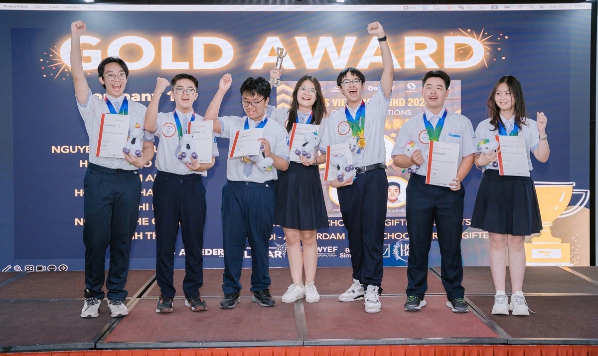 Đội thi “The Visionaries” đã xuất sắc đạt vị trí quán quân tại Cuộc thi Giả lập doanh nghiệp ASEEDER - ABS.