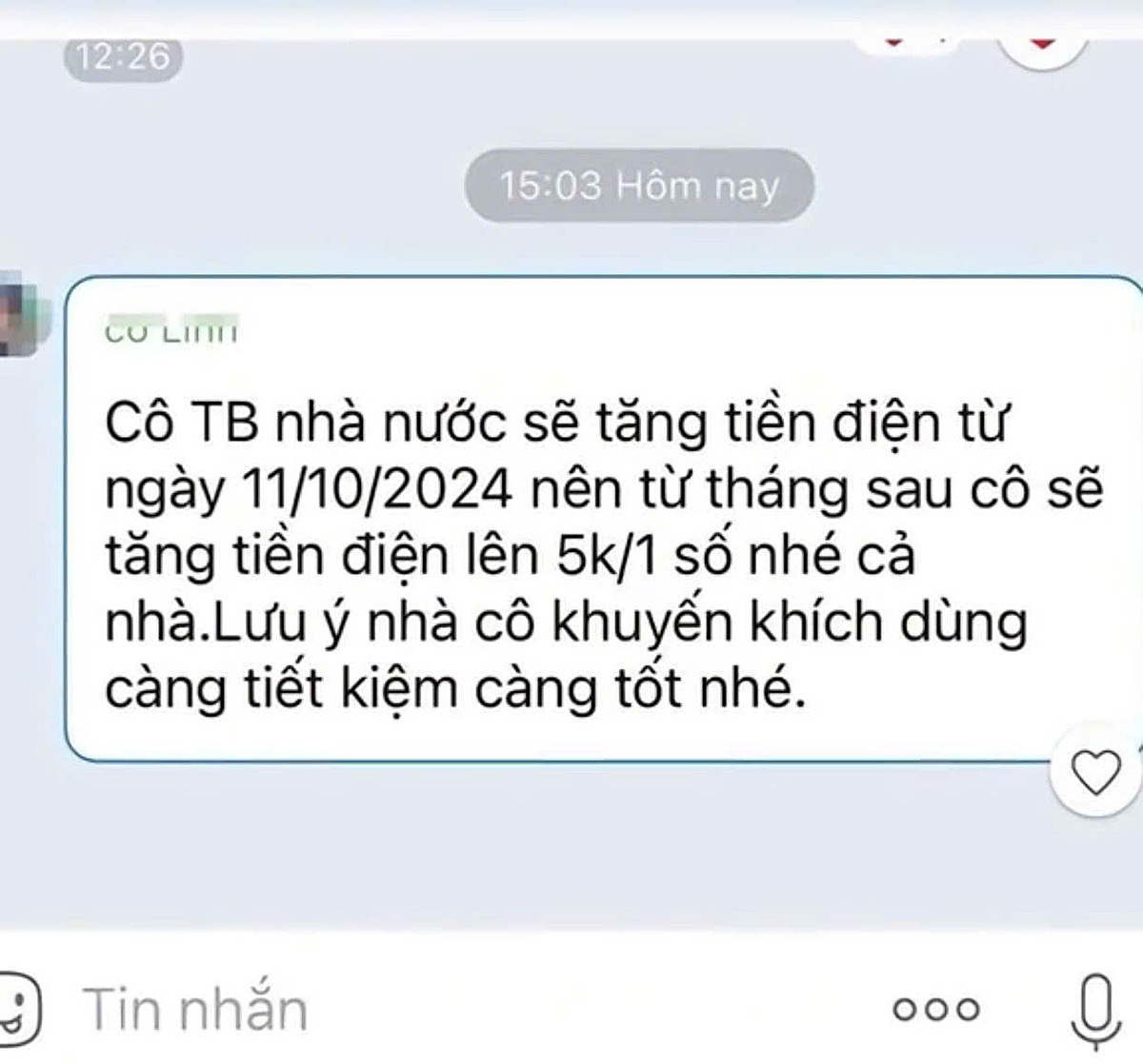 Nhiều chủ nhà đã thông báo tăng giá điện.