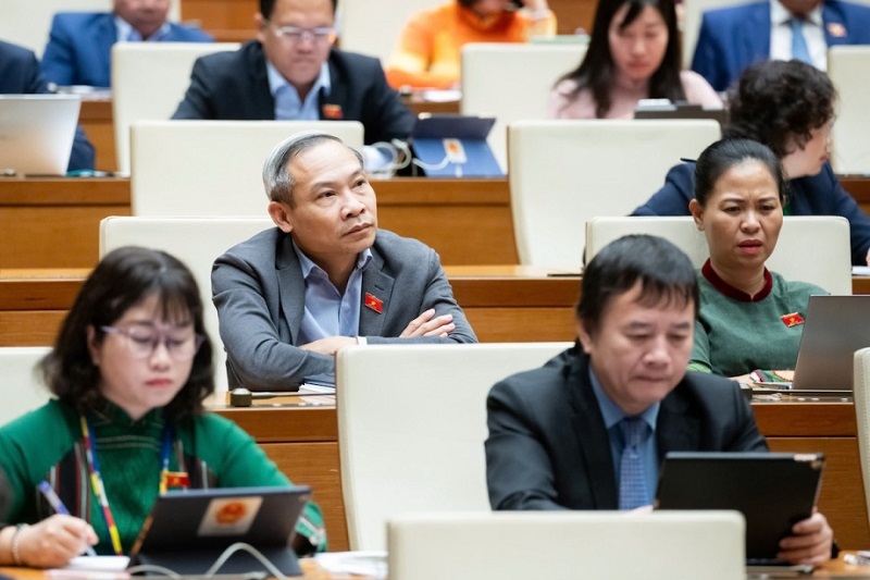 Các đại biểu Quốc hội tại phiên họp Quốc hội khóa XV.