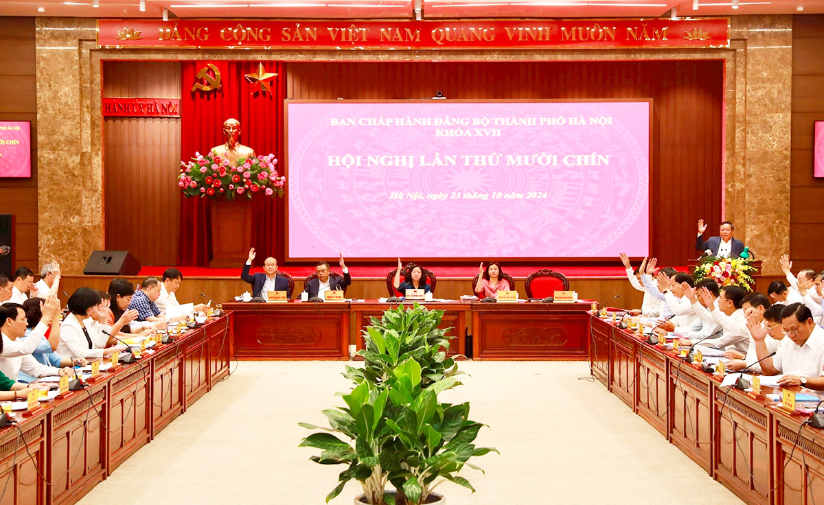 Hội nghị lần thứ 19 Ban Chấp hành Đảng bộ Thành phố Hà Nội khóa XVII.