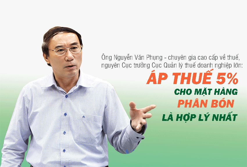 Áp thuế 5% cho mặt hàng phân bón là hợp lý nhất.