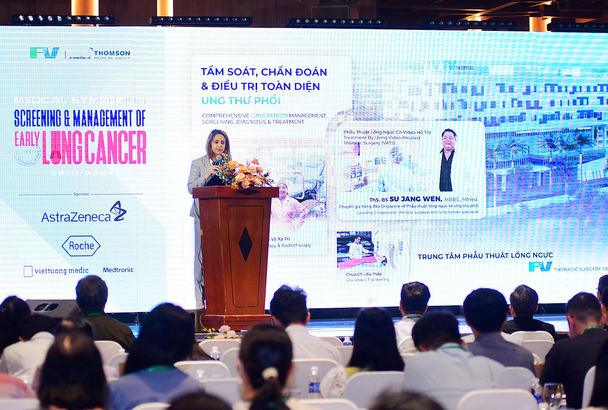 Quang cảnh Hội thảo “Tầm soát và điều trị ung thư phổi giai đoạn sớm”.