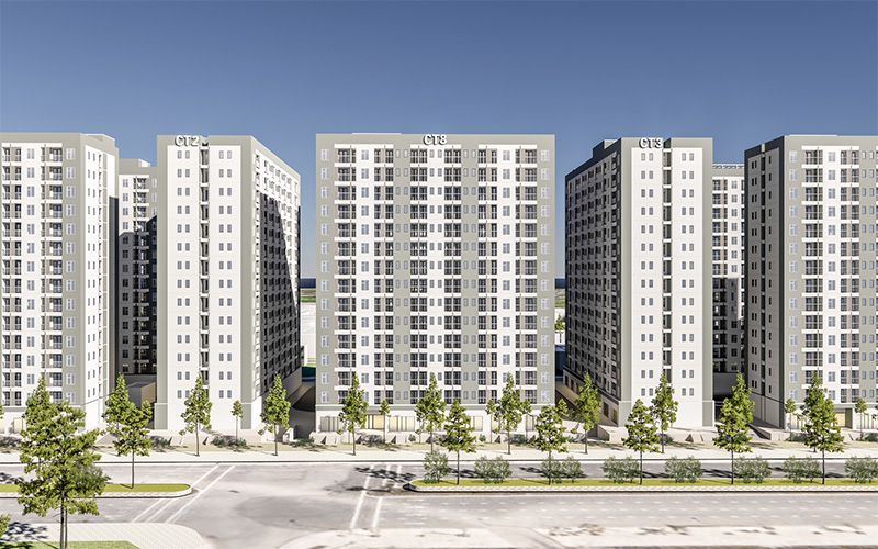 Phối cảnh NƠXH đang xây dựng tại Tràng Duệ - Hải Phòng.