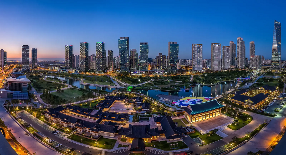 Quận thương mại quốc tế Songdo &lpar;Songdo IBD&rpar; – dự án lấn biển thành công ngoạn mục của Hàn Quốc.