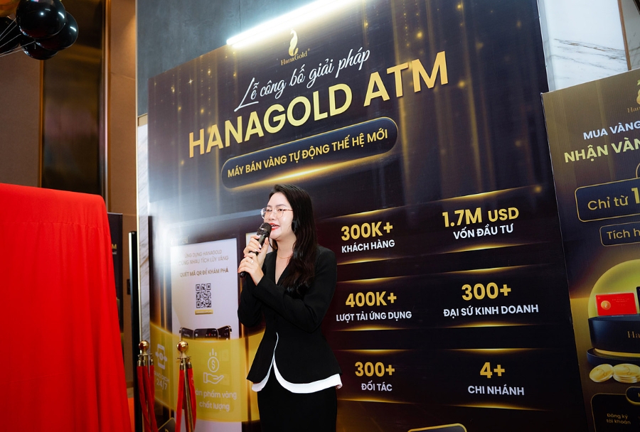 Chị Hana Ngô, CEO/Founder HanaGold phát biểu tại sự kiện.