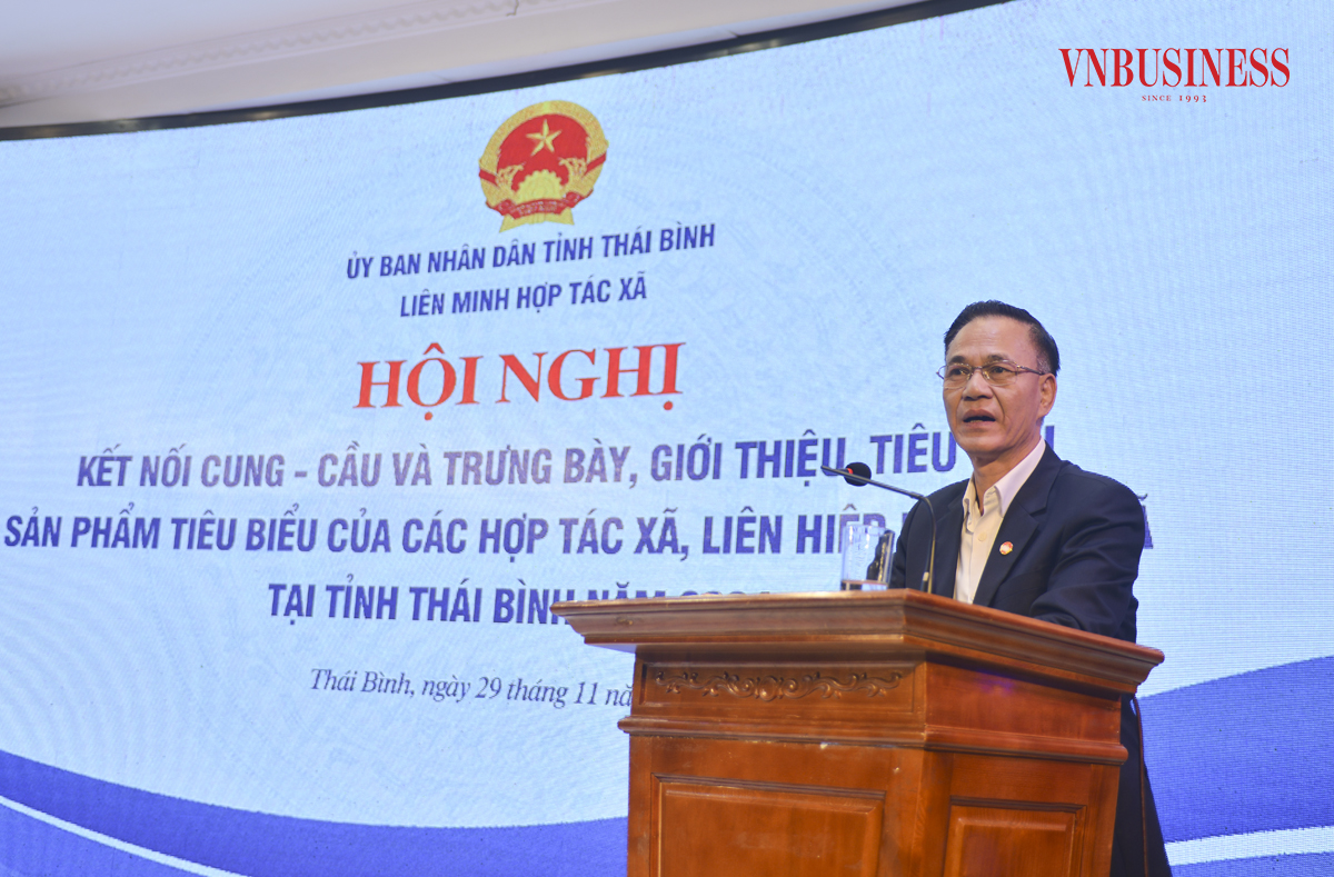 Ông Nguyễn Mạnh Cường, Phó Chủ tịch Liên minh HTX Việt Nam phát biểu tại Hội nghị.