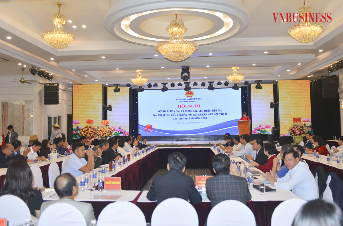 Hội nghị kết nối cung - cầu và trưng bày, giới thiệu sản phẩm tiêu biểu của HTX, Liên hiệp HTX tỉnh Thái Bình được tổ chức sáng 29/11/2024 tại TP Thái Bình