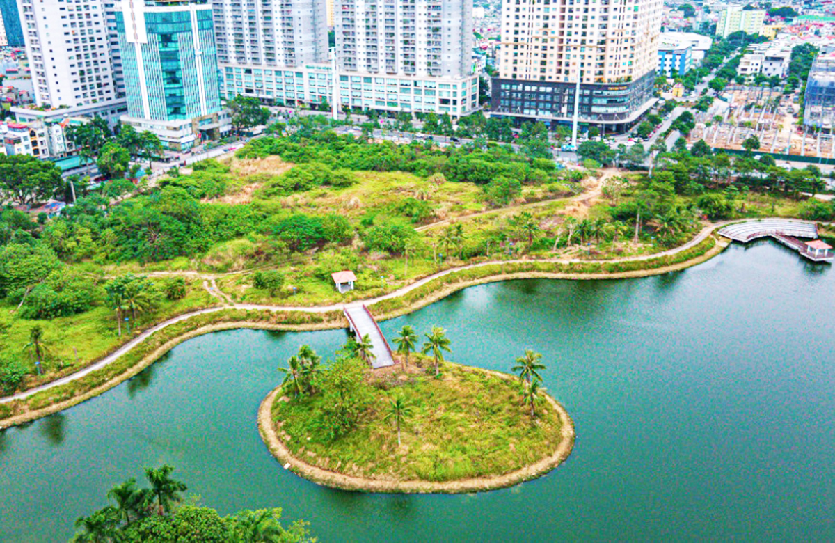 Hà Nội đang thúc tiến độ dự án công viên hồ Phùng Khoang.