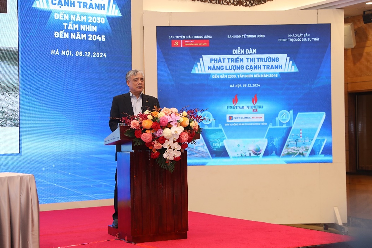 PGS.TS. Trần Đình Thiên, nguyên Viện trưởng Viện Kinh tế Việt Nam phát biểu. Ảnh: Báo Điện tử Đảng Cộng sản Việt Nam