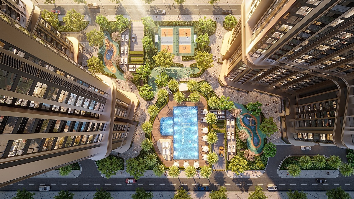 Chuỗi tiện ích hiện đại được bố trí từ trong nhà ra ngoài trời.