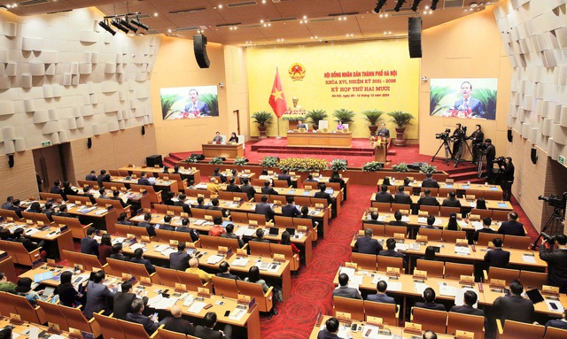 Kỳ họp 20 HĐND TP Hà Nội thông qua 6 nghị quyết thúc đẩy triển khai Luật Thủ đô.