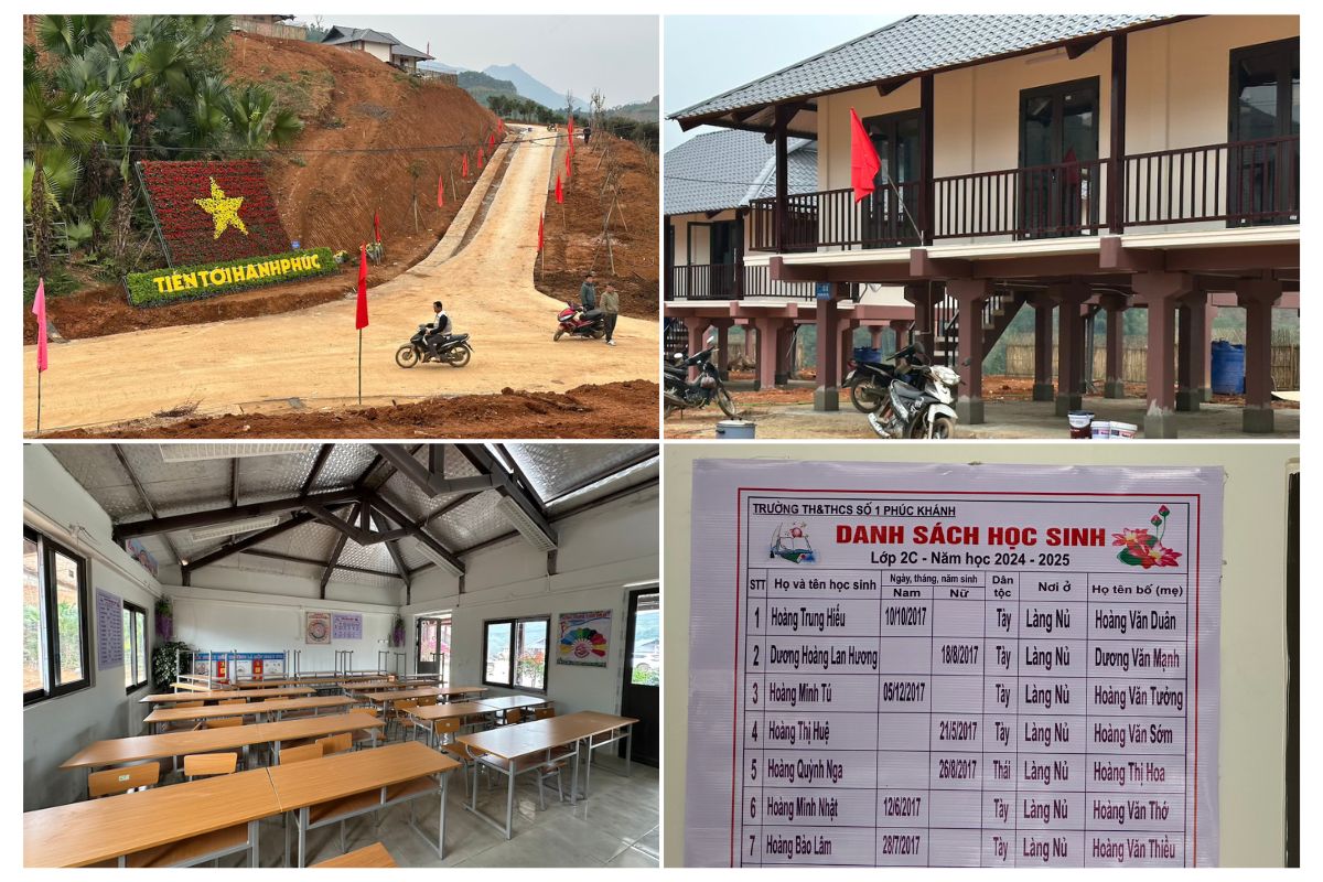 Làng Nủ đang được tái thiết.